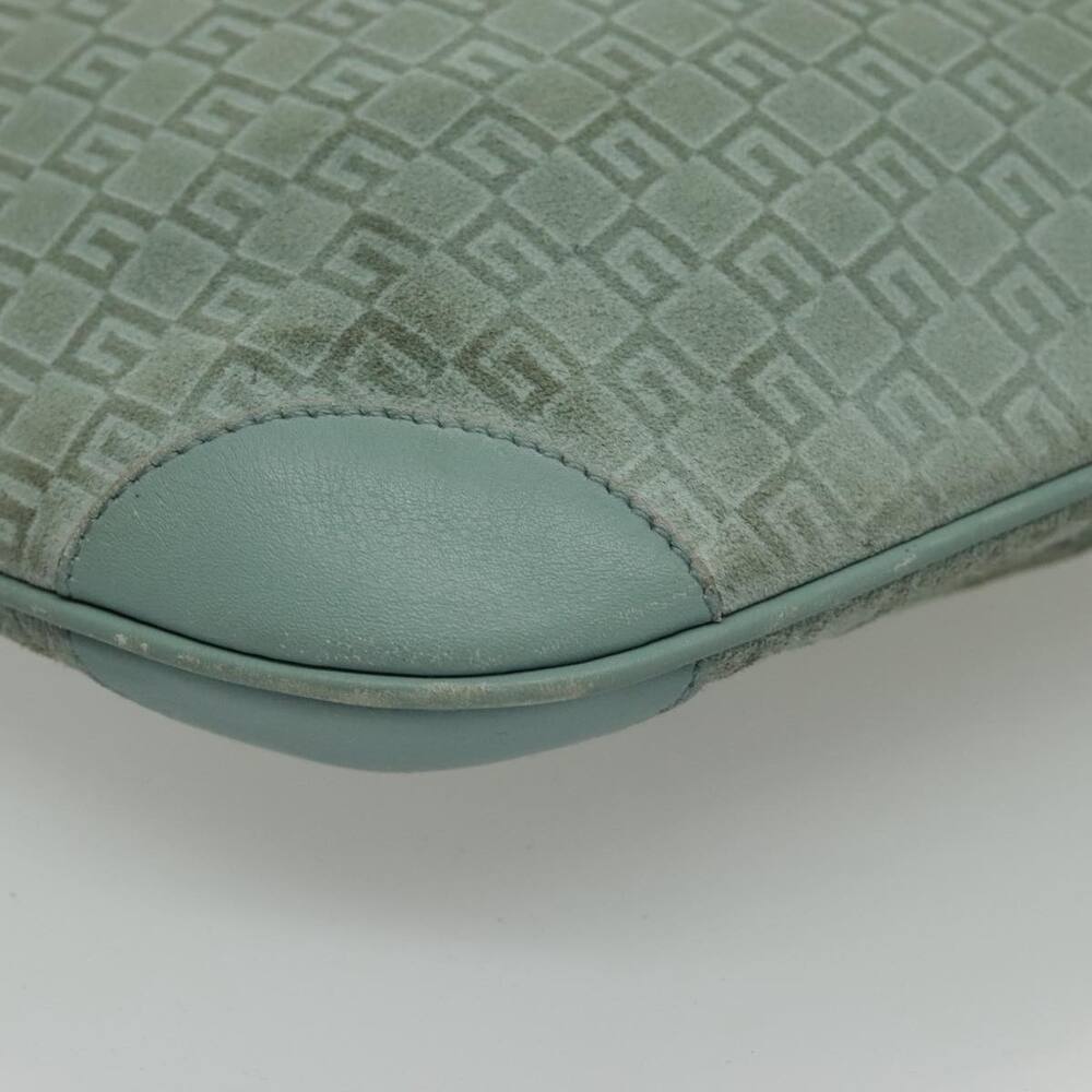 GUCCI Shoulder Bag Suede Blue Gold 001 001 - Picture 14 of 16